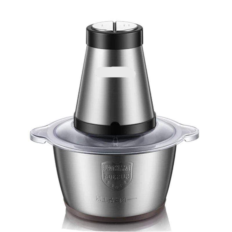 Elektrische Vleesmolen - 500W - Foodprocessor - Hakmolen - 2L RVS Keukenmachine - 2 Snelheden - voor Vlees - Noten en Groenten - Eenvoudig Schoon te Maken - Standaard