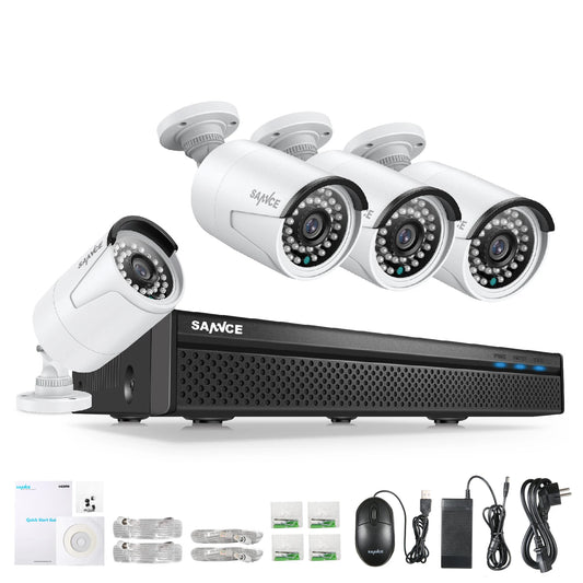 Beveiligingssysteem – Bewakingscamera Set – CCTV Camera – Security Camera – 4x 3MP HD Camera’s – PoE Installatie – Nachtzicht 30 Meter – Weerbestendig IP66 - Geen ingebouwde HDD