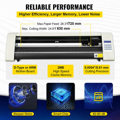 Vinyl Snijplotter – Vinyl Cutter – Snijmachine – Plotter – Sticker Maker – 28 Inch Snijbreedte – Robuuste Standaard - Wit