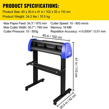 Vinyl Snijplotter – Vinyl Cutter – Snijmachine – Plotter – Sticker Snijder – 34 Inch Snijbreedte – Digitale LCD Bediening