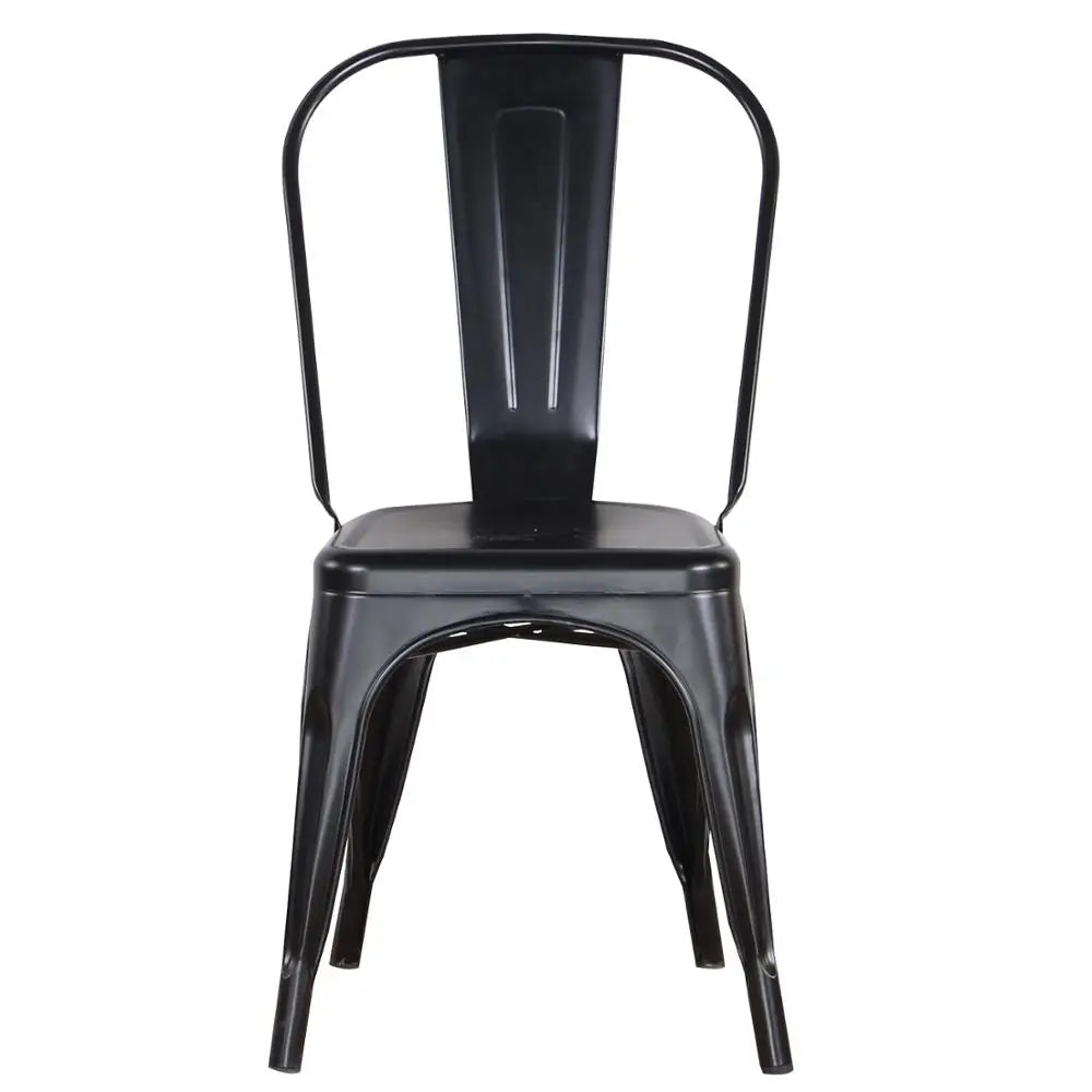 EGOONM Set of 4/8 Modern Metal Dining Chairs Industrial Style Chairs Stackable Used for Restaurant Terrace Outdoor Dining Chair