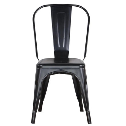 EGOONM Set of 4/8 Modern Metal Dining Chairs Industrial Style Chairs Stackable Used for Restaurant Terrace Outdoor Dining Chair