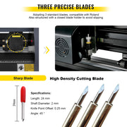 Vinyl Snijplotter - 375 mm Snijplotter - 3 messen - Penhouder  - Compatibel met software voor Windows - QUORE