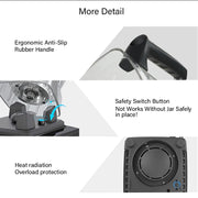 Slow Juicer - Juicer - Fruit and Vegetable Juicer - Juice Maker - 3HP - 2200W - Heavy Duty - Commercial Grade - Timer Blender - Mixer - Juice Extractor - Fruit Food Processor - Ice Smoothies - BPA Free 2L Jar - Gray