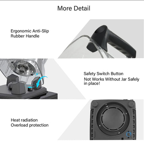 Slow Juicer - Juicer - Fruit and Vegetable Juicer - Juice Maker - 3HP - 2200W - Heavy Duty - Commercial Grade - Timer Blender - Mixer - Juice Extractor - Fruit Food Processor - Ice Smoothies - BPA Free 2L Jar - Gray