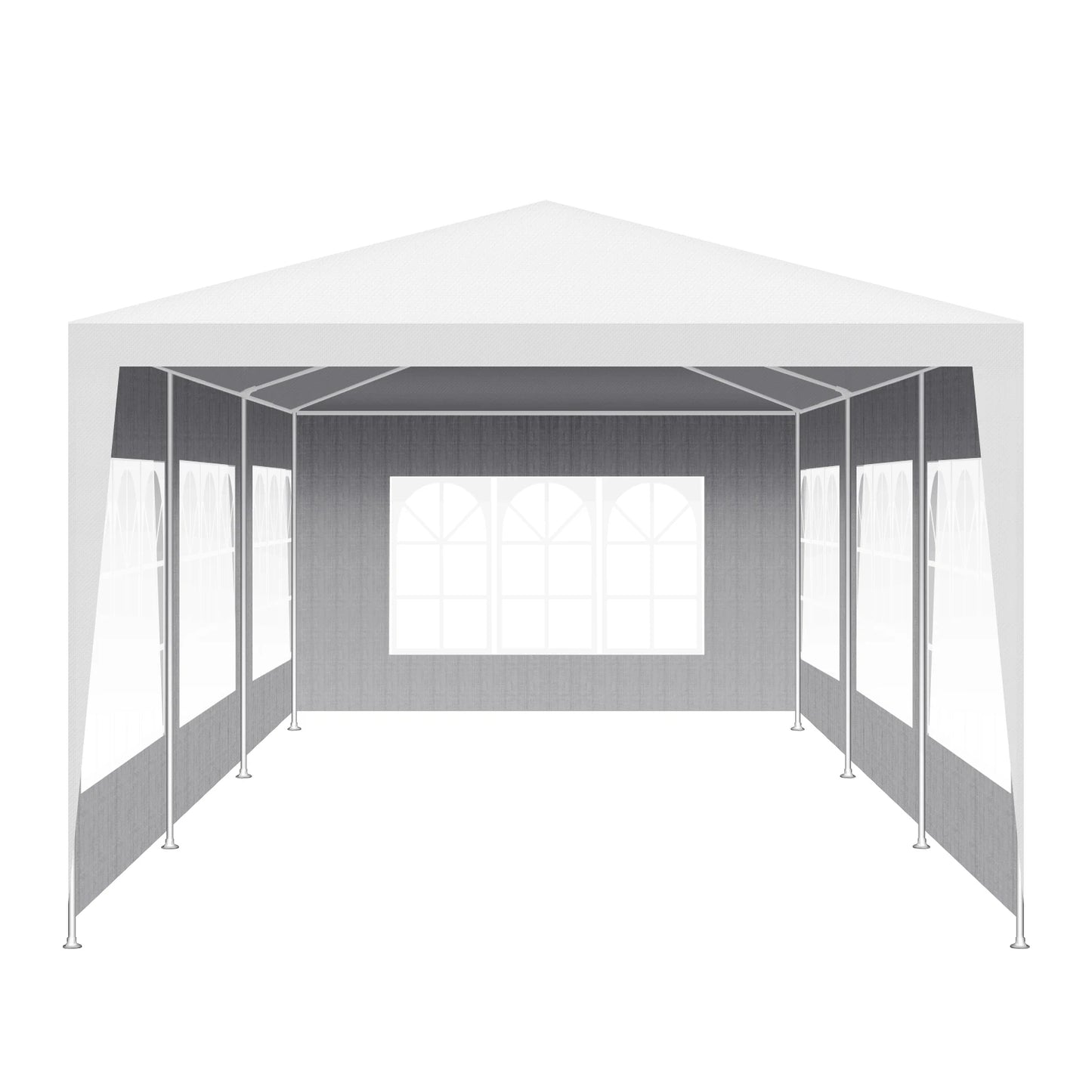 Partytent – Tuin Tent – Waterdichte Tent – Outdoor Tent – Picknick Tent – 9x3 Meter – Met Verwijderbare Panelen - Wit