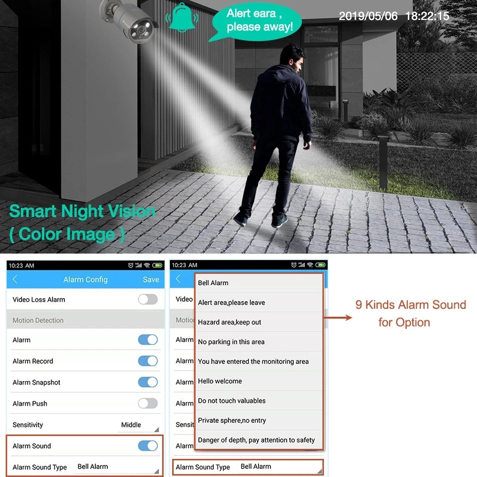 Beveiligingscamera Set – Bewakingscamera – CCTV Systeem – POE Camera – Surveillance Kit – 8 Kanaals NVR met 4 Outdoor 4MP Camera’s – AI Gezichtsdetectie – Full Color Nachtzicht - QUORE
