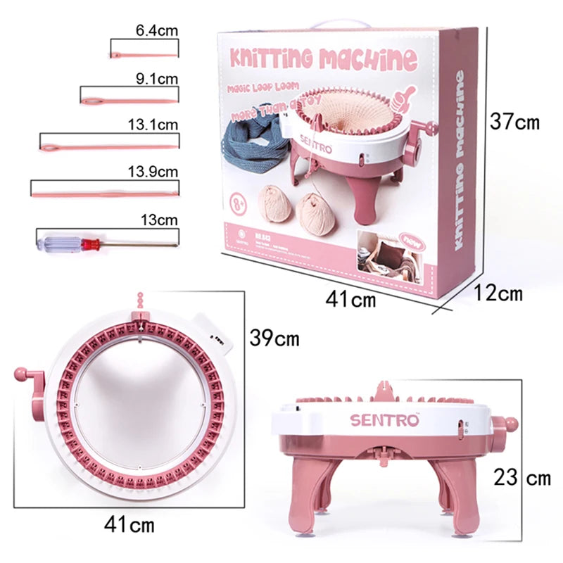 48 Naalden Slimme Breimachine - Rond Dubbel Breimolen voor Trui, Muts, Sjaal, Handschoenen en Sokken - Complete Set voor Volwassenen en Kinderen - QUORE