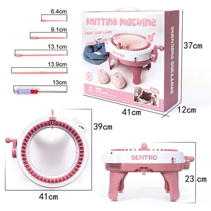 48 Naalden Slimme Breimachine - Rond Dubbel Breimolen voor Trui, Muts, Sjaal, Handschoenen en Sokken - Complete Set voor Volwassenen en Kinderen - QUORE