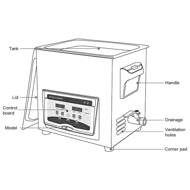Ultrasoonreiniger - Wasmachine - Ultra Sonic Cleaner - Ultrasoonreiniger Glazen - 3.2L - met Ontgassingsfunctie