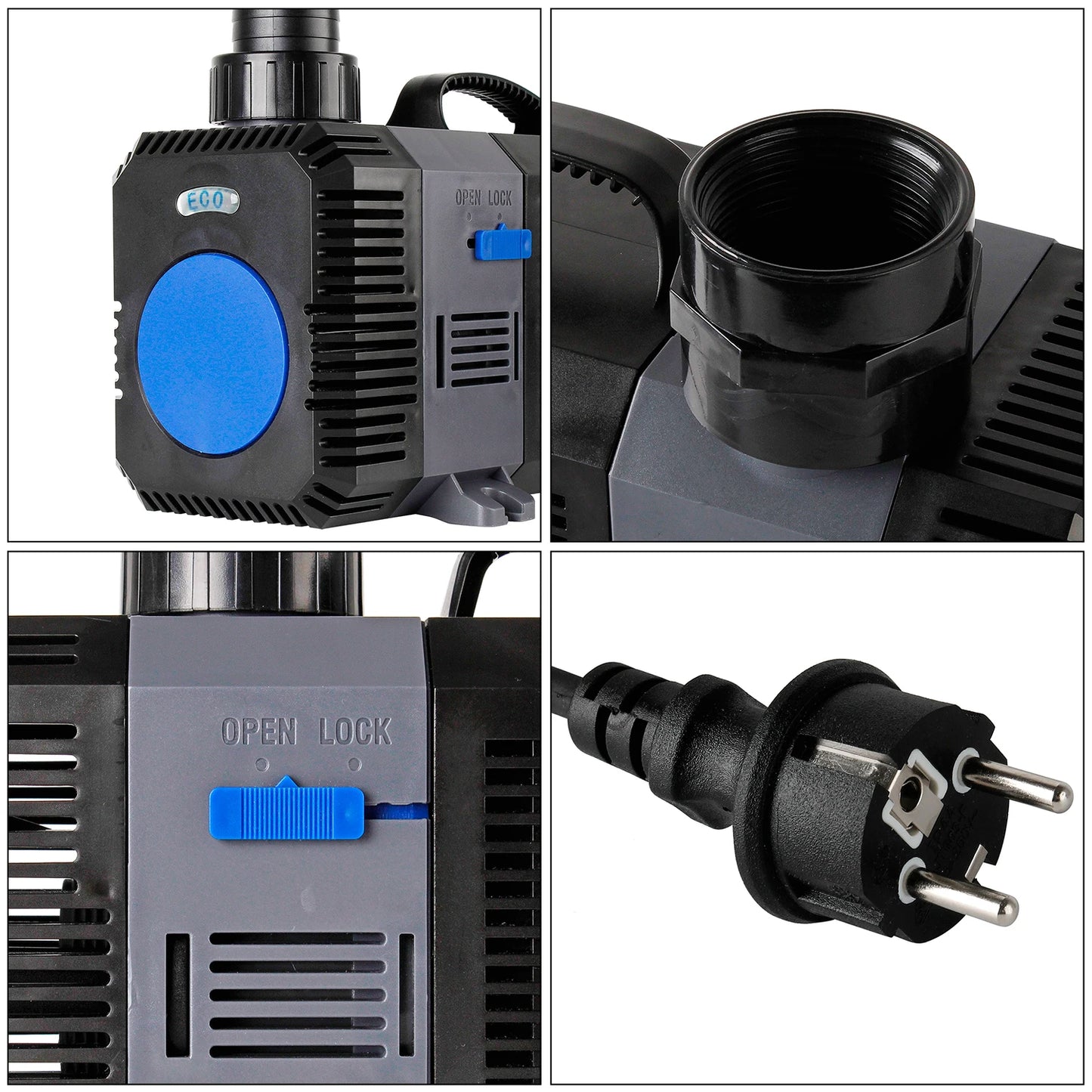 Ultra-Stille Dompelpomp - Fontein Pomp Filter - Visvijver Aquarium - Fish Tank Variabele - Frequentie Waterpomp - 10W - Zwart
