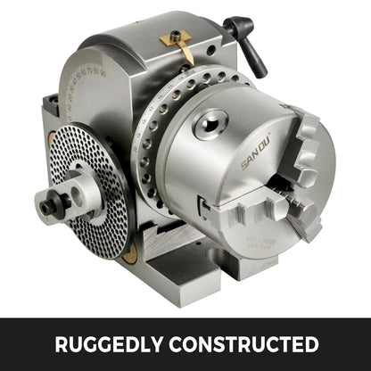 Verstelbare Verdeelkop – Indexering – Freesaccessoire – Precisiehulpmiddel – Machinegereedschap – Lasergegraveerde Schaal – Metalen Constructie