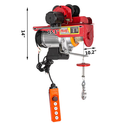 Takel - Lier - Winch - Kabeltakel - Elektrische - 1000kg - met Loopkat – Bedrade Lier voor Overhead Hijswerk in Garage of Werkplaats