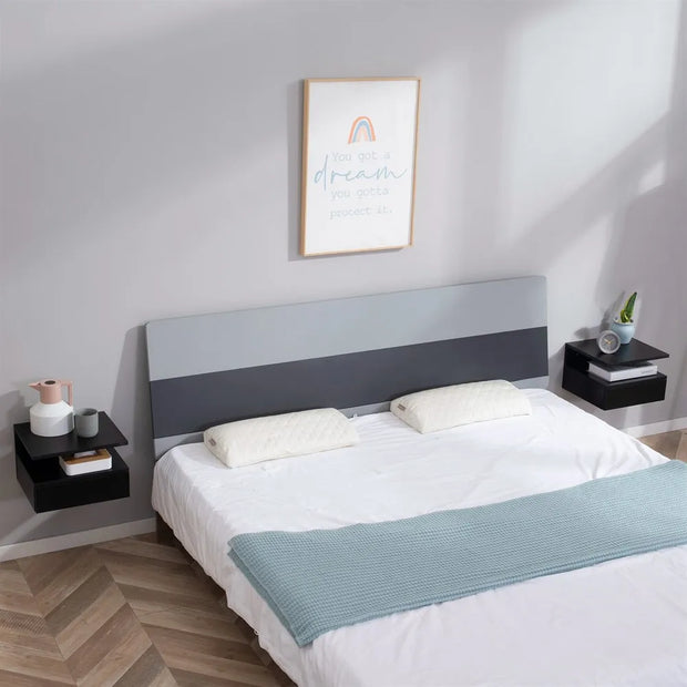 Nachtkastje - Tafel - Bed Pocket - Bedtafel - Bed Organizer - Set van 2 - 1 Lade en Legplank - Zwart