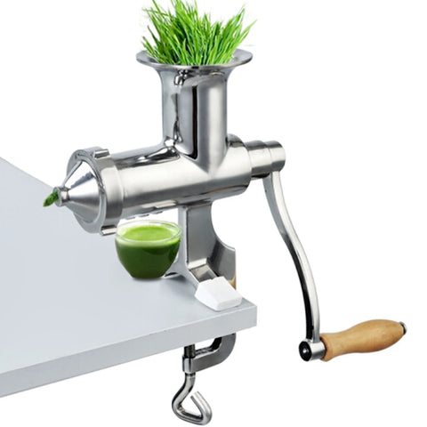 Handmatige Sapcentrifuge - Kitchen Citruspers - Handmatige Tarwegras Sapcentrifuge - 304 Roestvrij Staal - Zilver