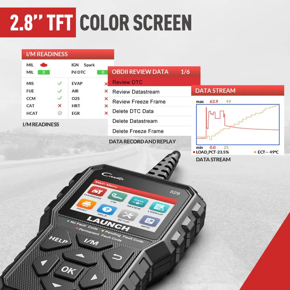 OBD Scanner - OBD2 - Auto Scanner - Auto uitlezen - Diagnose Apparatuur voor Auto's - Automotive Code Reader - Diagnosetool - MIL Reset - Check Engine - Foutcode Uitlezen - Live Data DIY - QUORE