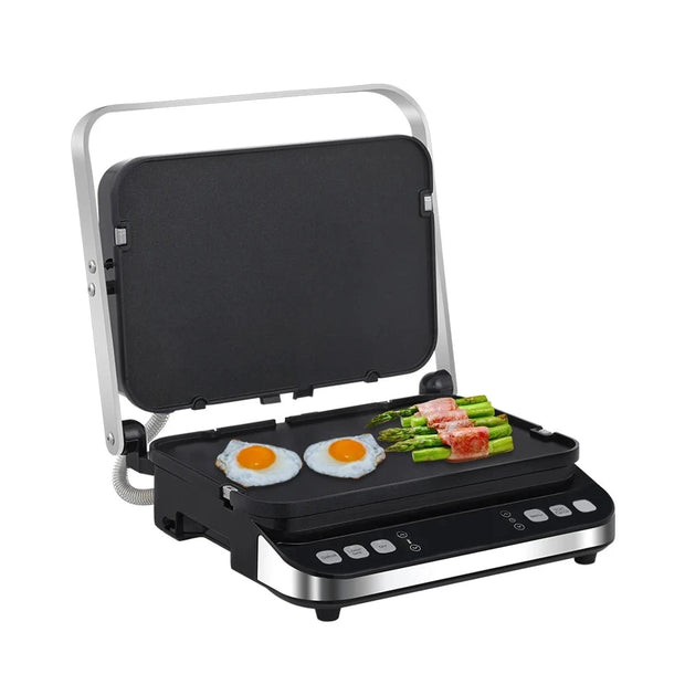 BioloMix Grill Apparaat - Contactgrill - Panini grill - 2000Watt - 180 °C - Tosti Apparaat - Uitneembare/Omkeerbare Platen - QUORE