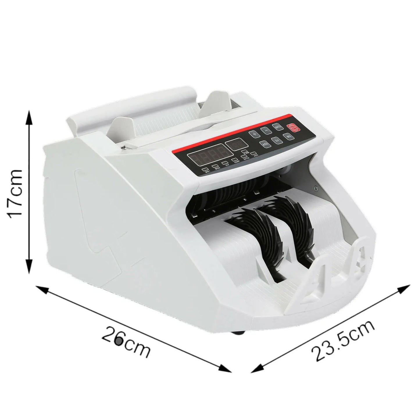 Geldtelmachine - Safescan - Biljettelmachine - Geld Teller - met UV- en MG-Detectie - 1000 Biljetten per Minuut - Geldmachine - Voor Euro’s, Geschikt voor Winkels en Kantoren - Wit