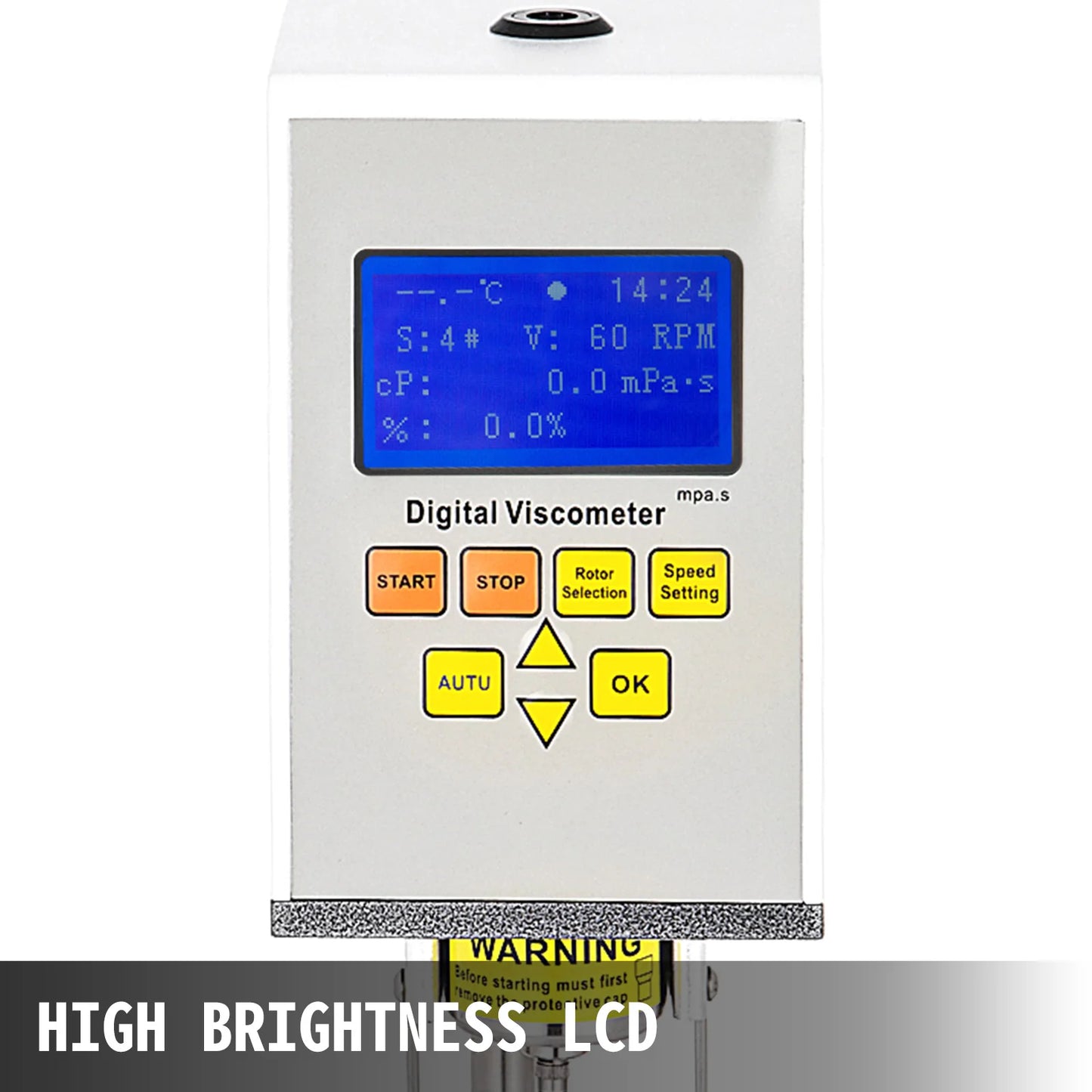 Digitale Rotary Viscometer – Viscosimeter – Viscositeitmeter – Vloeistofmeter – Meetinstrument – LCD Scherm Met Backlight – Automatische Rotor- En Snelheidsselectie