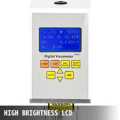 Digitale Rotary Viscometer – Viscosimeter – Viscositeitmeter – Vloeistofmeter – Meetinstrument – LCD Scherm Met Backlight – Automatische Rotor- En Snelheidsselectie