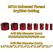 Vevor - Hole Saw - Hole Saw Set - Hole Drill Set - 20mm-68mm Dry/Wet Cutting M14 Mounting Thread Drilling Tiles Granite Marble Porcelain