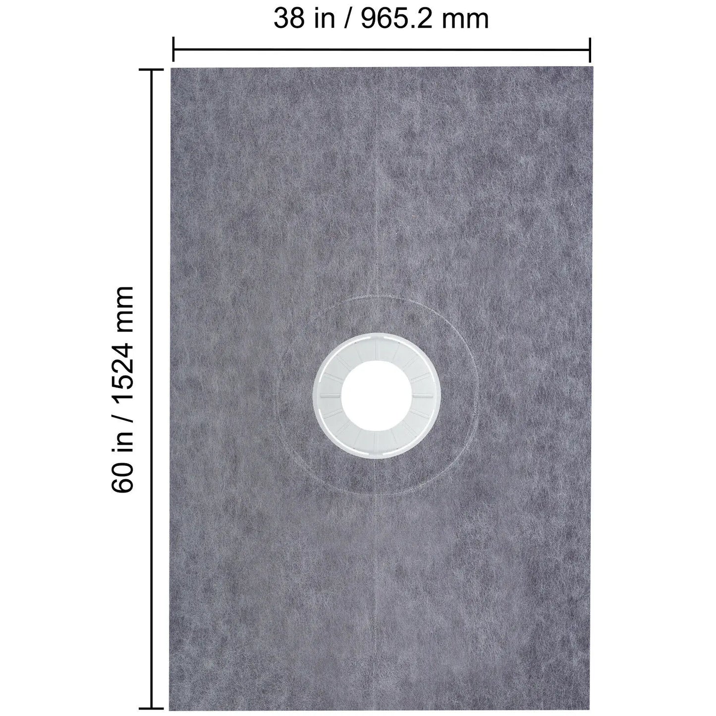 Complete Waterdichte Douchekit – Waterkering – Doucheplek – Douchezone – Douchebak – 96,5x152,4 Cm – Roestvrijstalen Afvoerrooster - 38x60inch Pvc