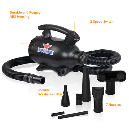Elektrische Luchtdrukblazer – Luchtblazer – Stofzuiger Blazer – Blower – Luchtslang – 1000W Motor – 5 Mondstukken