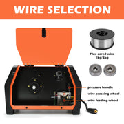 Hitbox - Lasmachine - Elektrische Lasmachine - Halfautomatische Lasmachine - Mig 4 in 1 kit - Digitaal Bedieningsapparaat 220V - SYN mig200pro - Oranje