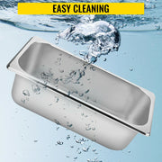 Buffet Chafing Dishes - Non-stick - Rectangle - 13L - 6PCS - Stainless Steel - Food Container for Baking BBQ Party - Silver