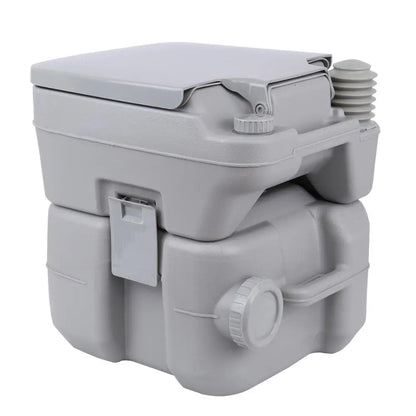 Draagbaar Campingtoilet – Chemisch Toilet 20L – Met Dubbel Spoelsysteem – Voor Caravan, Camper of Tent – Tot 130 kg Draagvermogen – Te Gebruiken met of zonder Chemicaliën
