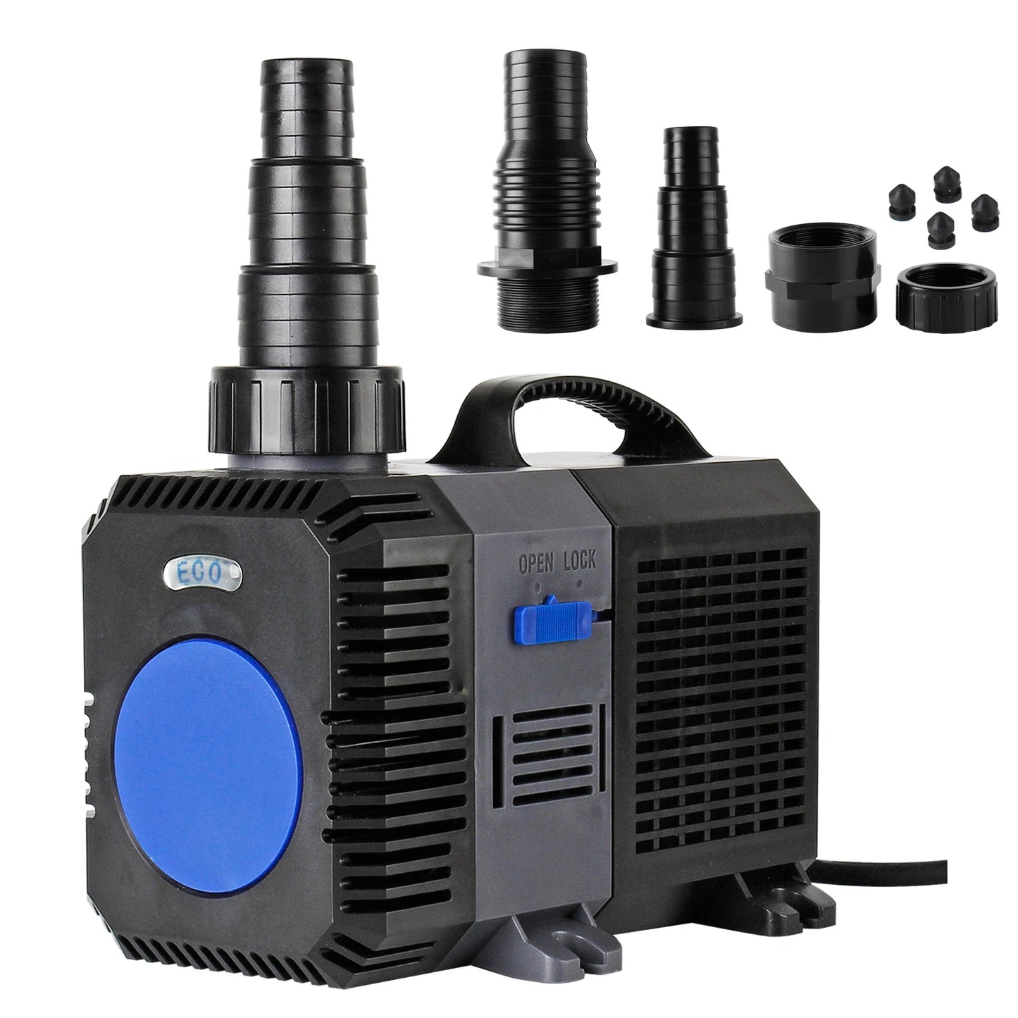 Ultra-Stille Dompelpomp - Fontein Pomp Filter - Visvijver Aquarium - Fish Tank Variabele - Frequentie Waterpomp - 10W - Zwart