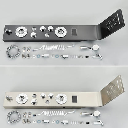 Douchepaneel  - Douche - Regendouches - LED Douchepaneel met LCD Display – Rose Gouden Design, 6 Watermodi, Regen & Waterval Douchekolom met Massagejets en Badmengkraan