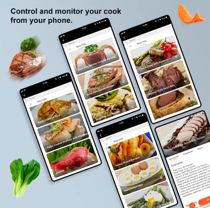 Sous Vide – Sous Vide Stick – Sous-vide kokers - Slowcookers - 5e Generatie RVS – IPX7 Waterdicht – 1100W – Smart APP Bediening – Precise Temperatuurregeling - 9008 N CTR - QUORE