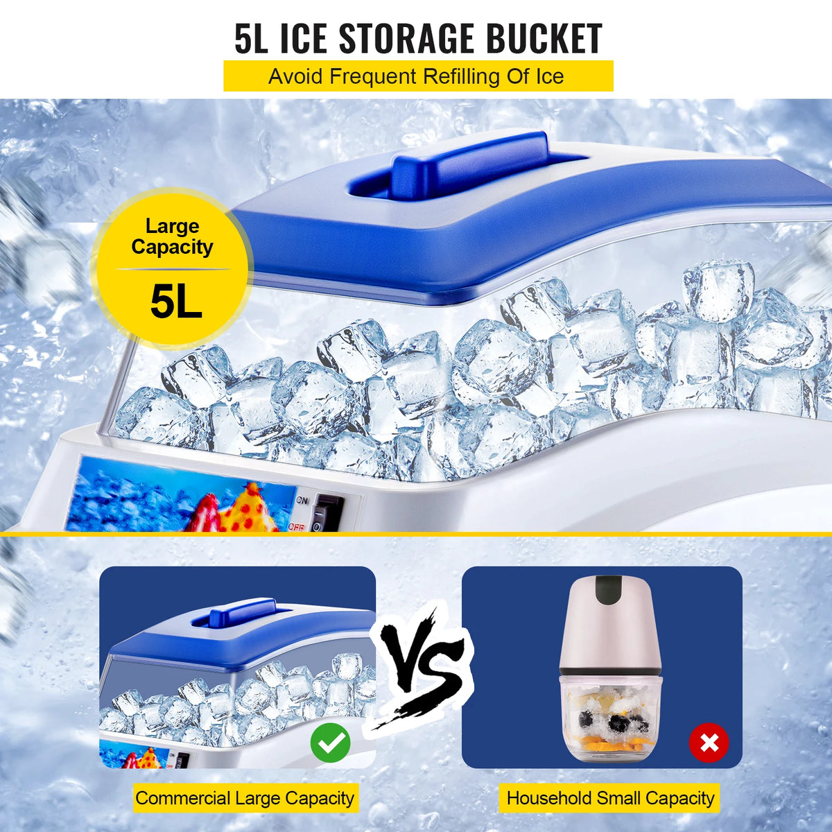 Ice Crusher - IJscrusher blender machine - IJs verbrijzelaar elektrisch - Slush puppy machine- Cocktail ijs - IJsvergruizer - slush maker - QUORE