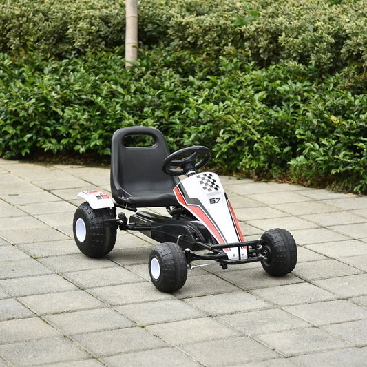 HOMCOM Go Kart to pedals for children + 3 years old with adjustable seat and brake