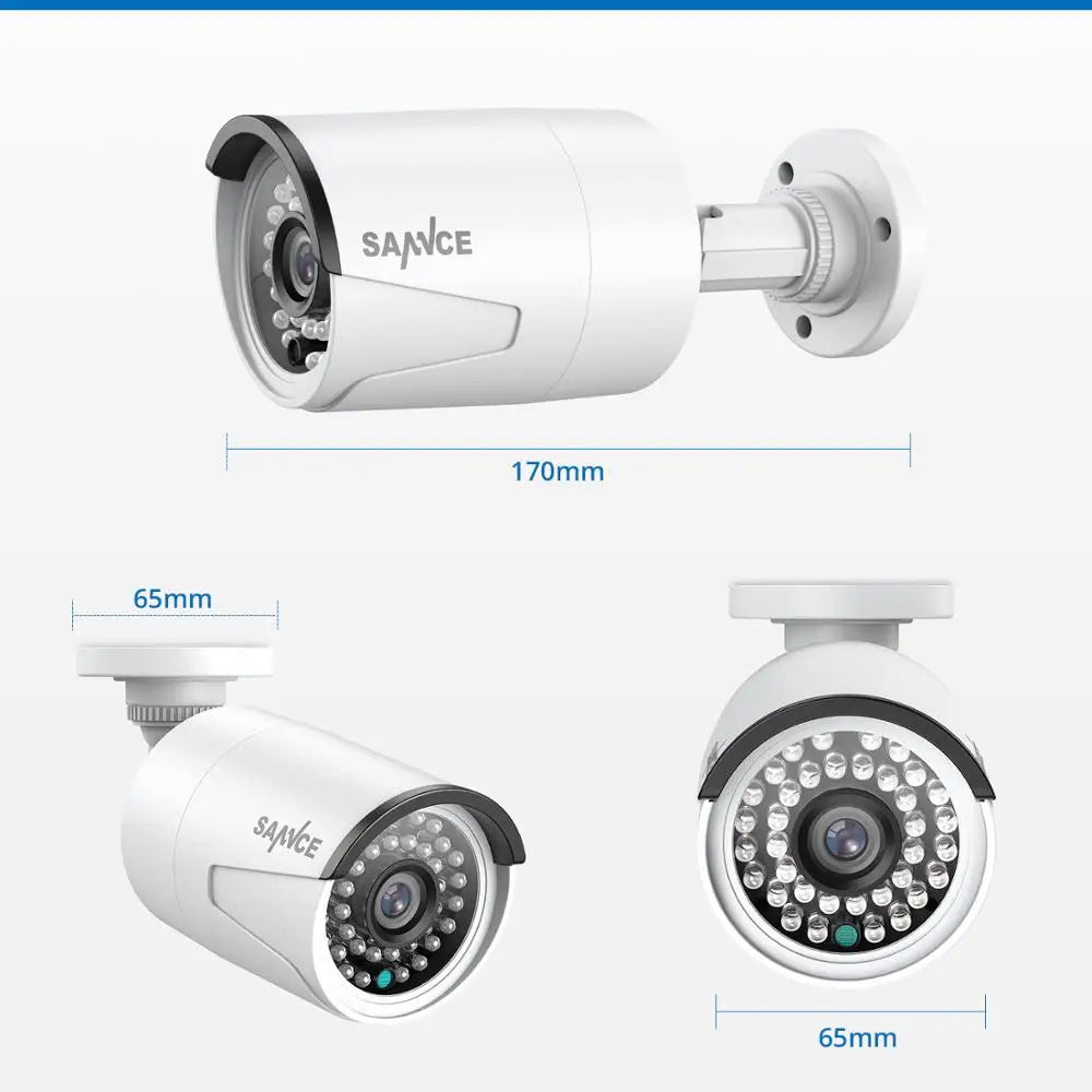 3MP PoE Camerasysteem – Beveiligingscamera – IP Camera – CCTV Systeem – Video Surveillance Kit – Metalen Behuizing IP66 – Inclusief 2TB HDD & Nachtzicht Tot 30 Meter - 4 Stuks
