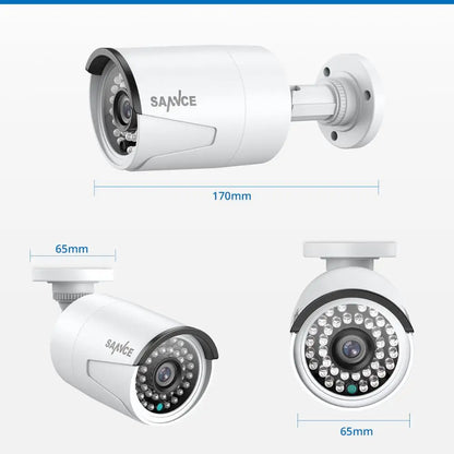 3MP PoE Camerasysteem – Beveiligingscamera – IP Camera – CCTV Systeem – Video Surveillance Kit – Metalen Behuizing IP66 – Inclusief 2TB HDD & Nachtzicht Tot 30 Meter - 4 Stuks