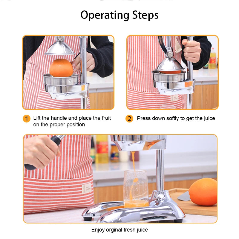 Stainless Steel Citrus Fruits Squeezer Orange Lemon  Juicer Lemon Fruit Pressing Machine Press Juicer Home commercial - QUORE