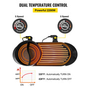Vevor 2-in-1 Elektrische BBQ Pan Grill en Hot Pot - Krachtig 1600W - Draagbaar en Rookvrij - Afneembare Anti-aanbaklaag - BBQ - Gourmet - Grill - Kookgerei - Koken - QUORE