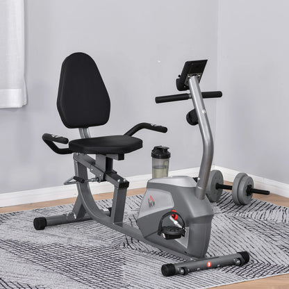 Ligfiets Hometrainer – Ergometer Fiets – Fitnessfiets – Trainingsfiets – Recumbent Bike – Verstelbaar Zitje Met Rugsteun – 8 Niveaus Magnetische Weerstand - QUORE