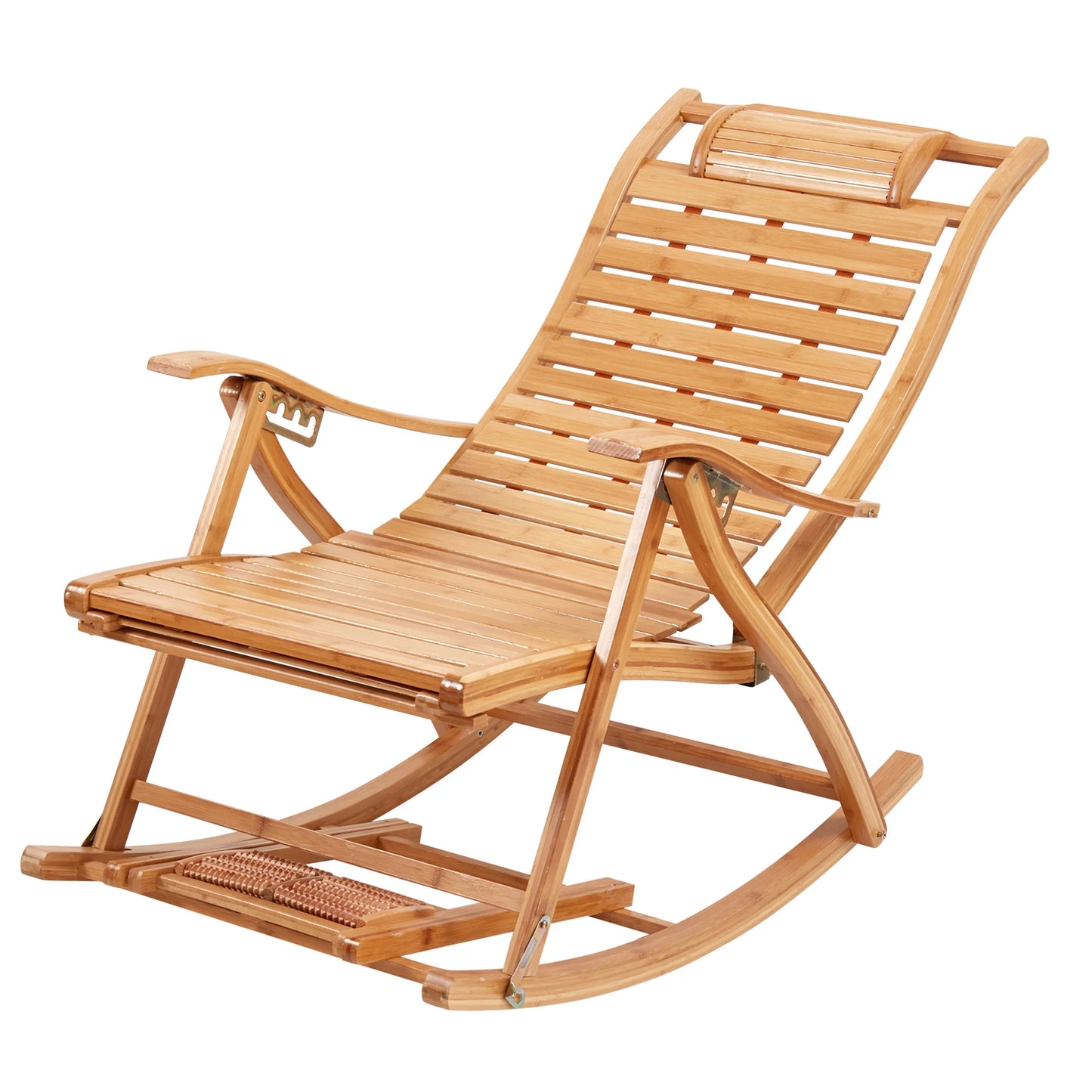 Bamboe Schommelstoel – Schommelstoelen - Schommelstoel Volwassenen - Draagbaar - en Opvouwbaar - Relaxfauteuil - Lounge Stoel - 200kg Capaciteit - QUORE