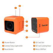 4K Ultra HD action camera IPS Wifi - Action cam - Onderwatercamera - Vlog camera - Wifi camera - Dashcam - Actie camera - Alternatief GoPro - 4K 30 FPS - Sony IMX sensor - 24 MP - Beeldstabilisatie - QUORE