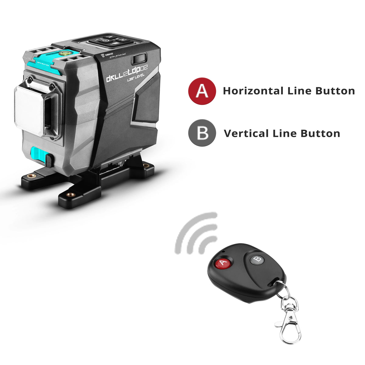 DKLL12tdP02 - 12 Lijnen 4d Laser Level - Groene Lijn Zelfnivellering - 360 Horizontaal En Verticaal - Superkrachtig Laserniveau - Golflengte 520nm - High-Precision - QUORE