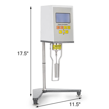 Digitale Rotary Viscometer – Viscosimeter – Viscositeitmeter – Vloeistofmeter – Meetinstrument – LCD Scherm Met Backlight – Automatische Rotor- En Snelheidsselectie