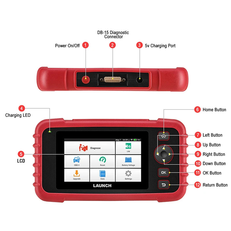 Auto Sleutel Programmer – Sleutelcode Lezer – Immobilizer Tool – Sleutel Simulator – Chip Uitlezer – Bluetooth Verbinding – Multi-merk Compatibiliteit - QUORE