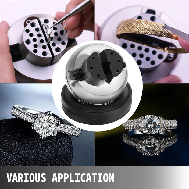 Bankschroef - Graveerbank - Sieraden - Graveergereedschap - Diamant Graveerbank - Full Set 5in Graveerbank - Verstelbaar Instelgereedschap - 10kg - W/ 34Pcs Hulpstukken