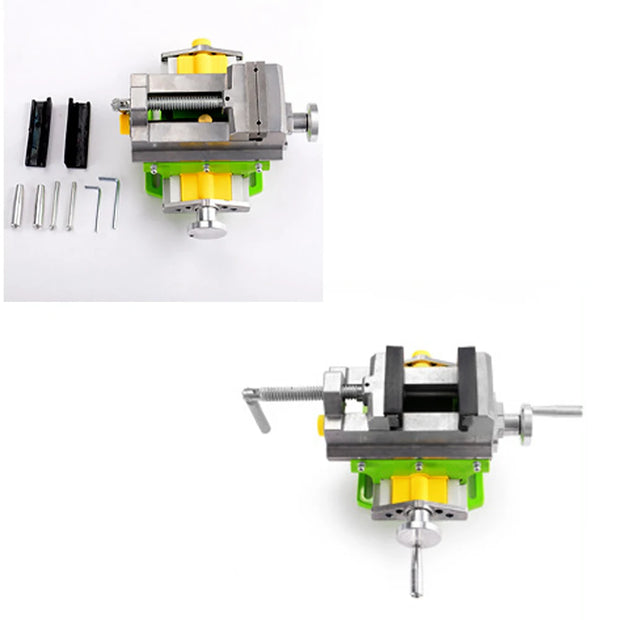 Bankschroef - Bench Vice - Aluminiumlegering - 360 Graden Roterend - 2 in 1 Precisie Frees-Boorbankschroef - Behuizing van aluminiumlegering - Groente