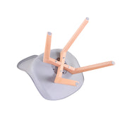 Dining Room Chairs - Dining Room Chairs Set of 6 - Chairs - PU Leather Seat - Beech Legs - Ergonomic - Living Room - Kitchen - Restaurant - Gray