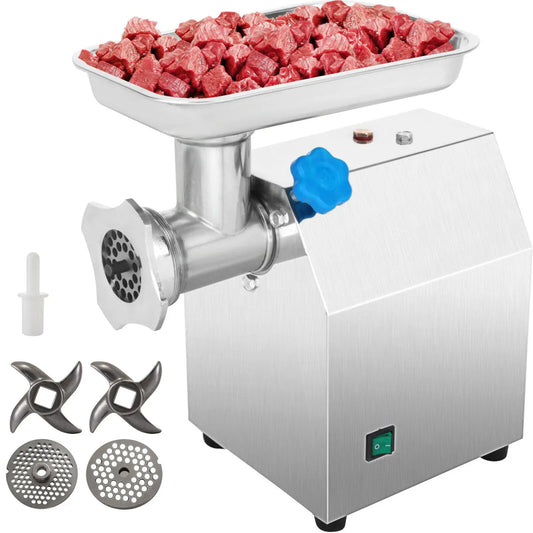 Electric Meat Grinder - For All Types of Meat - Stainless Steel - Meat Mincer - Meat Grinders - Sausage Maker - 850W - 270LBS/h - 190RPM - Silver