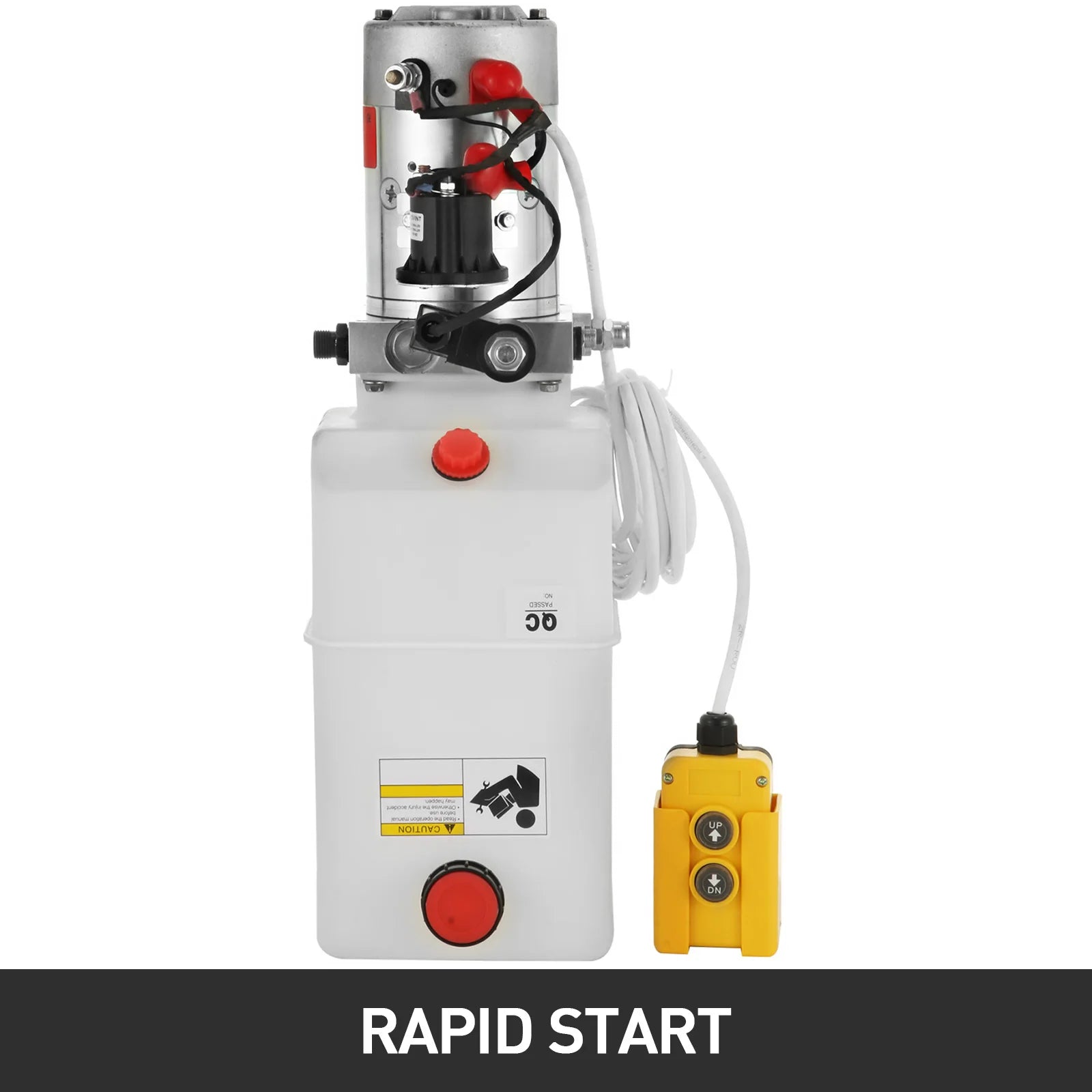Hydraulische Pomp – Hydraulische Unit – Hydraulisch Systeem – Elektrische Pomp – Kiepwagen Pomp – 12V Motor – 7 Liter Kunststof Reservoir - QUORE